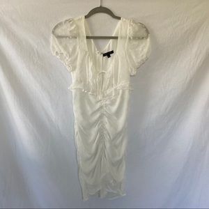 Cotton Candy LA White Ruched Mini Dress